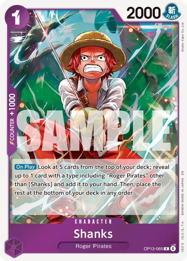 Shanks, Carrying On His Will OP13-065