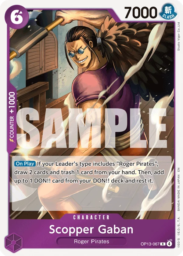 Scopper Gaban, Carrying On His Will OP13-067
