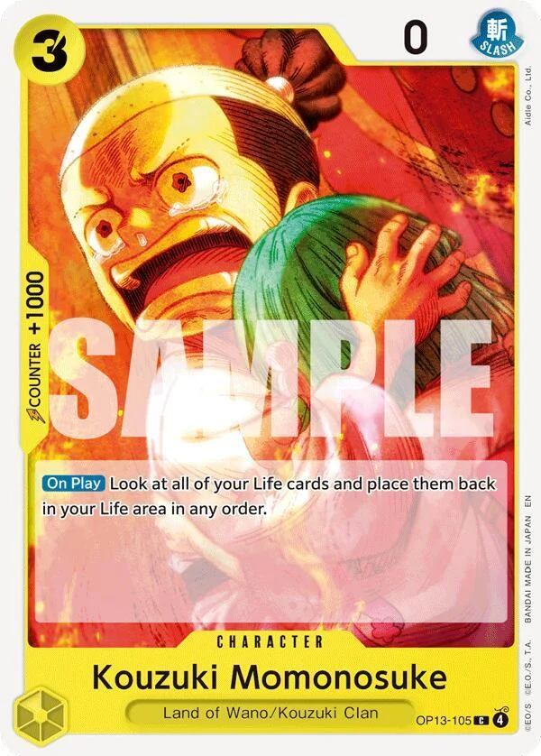 Kouzuki Momonosuke, Carrying On His Will OP13-105