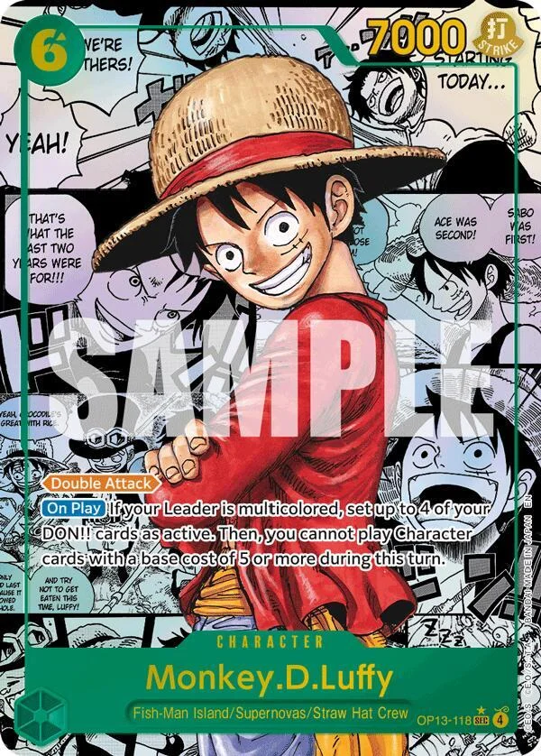 Monkey.D.Luffy, Carrying On His Will OP13-118