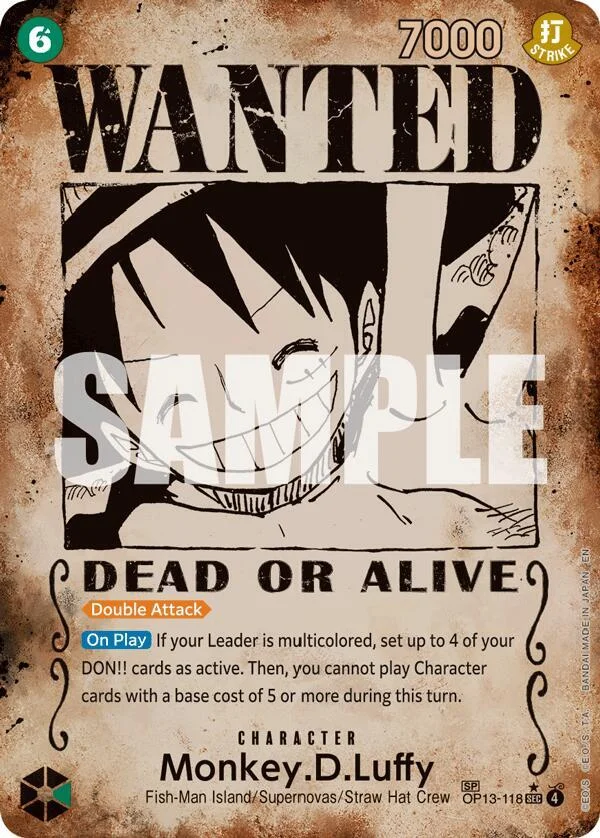 Monkey.D.Luffy, Carrying On His Will OP13-118