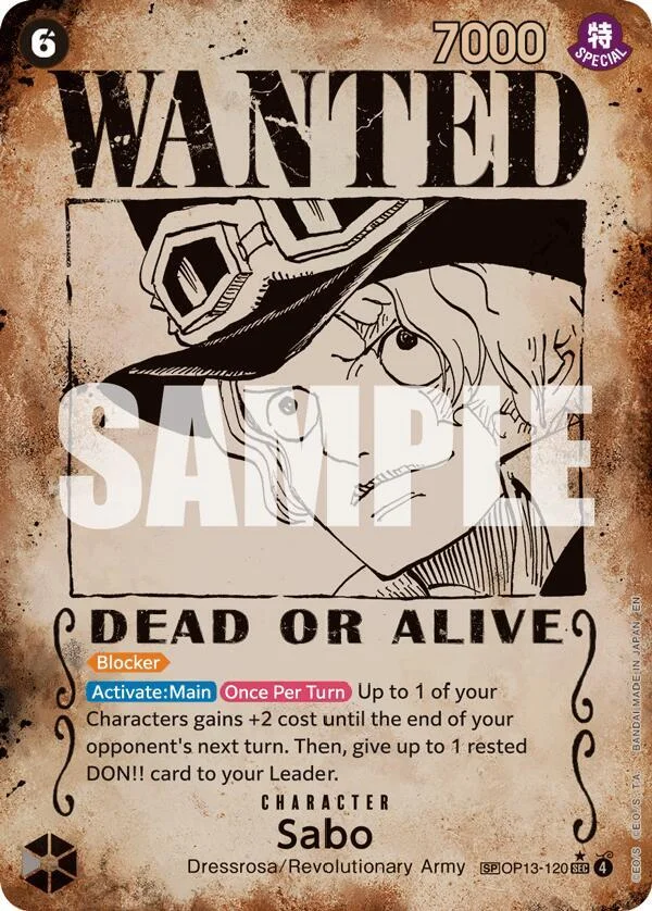 Sabo, Carrying On His Will OP13-120