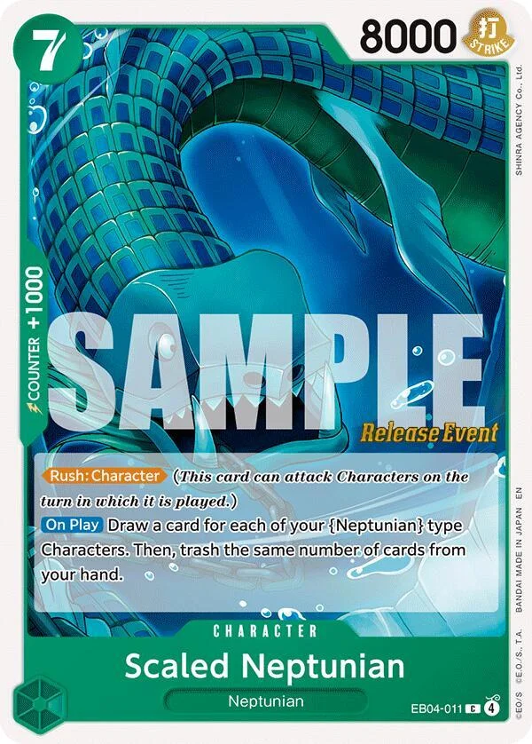 Scaled Neptunian, The Azure Sea's Seven Release Event Cards EB04-011