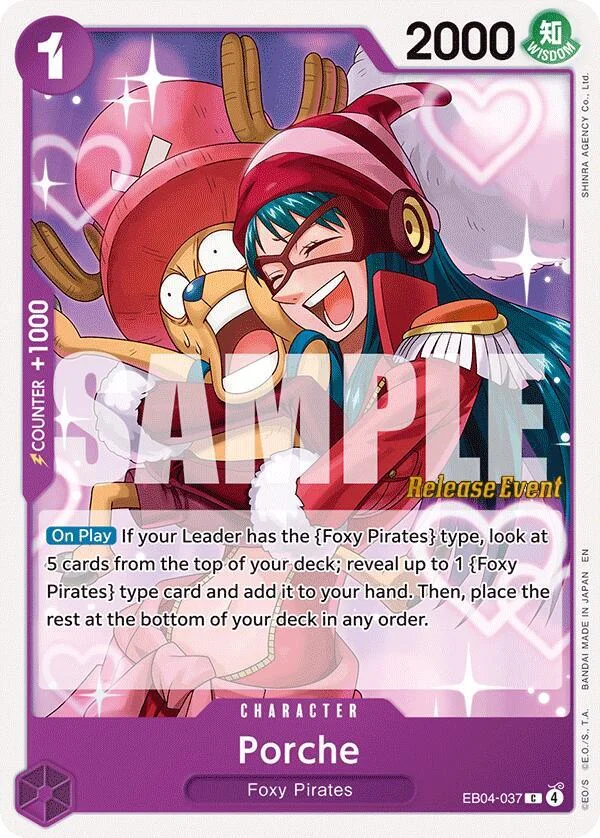 Porche, The Azure Sea's Seven Release Event Cards EB04-037