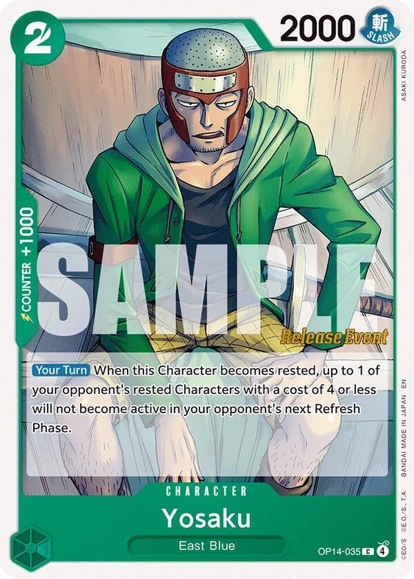 Yosaku, The Azure Sea's Seven Release Event Cards OP14-035