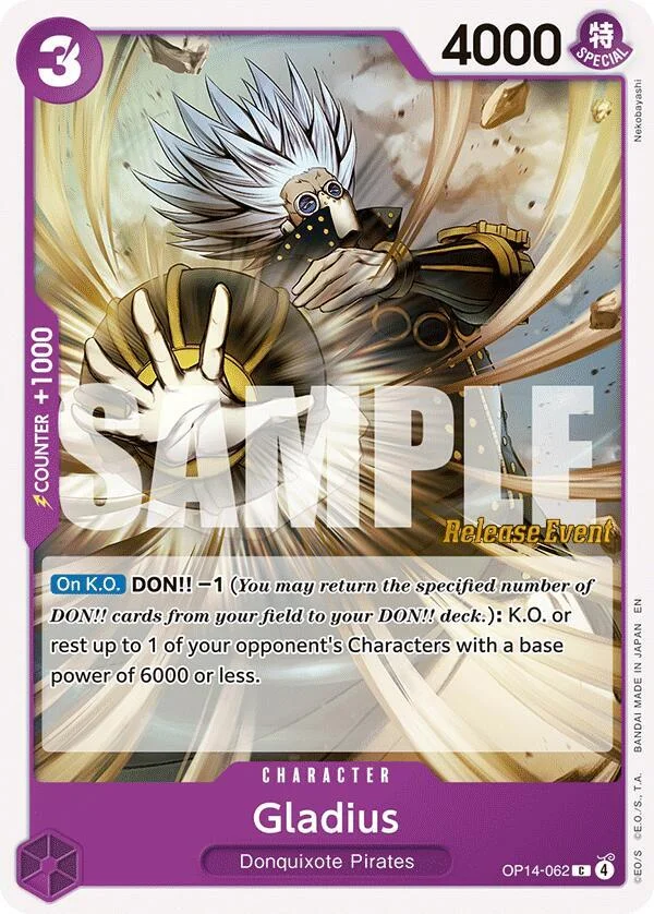 Gladius, The Azure Sea's Seven Release Event Cards OP14-062