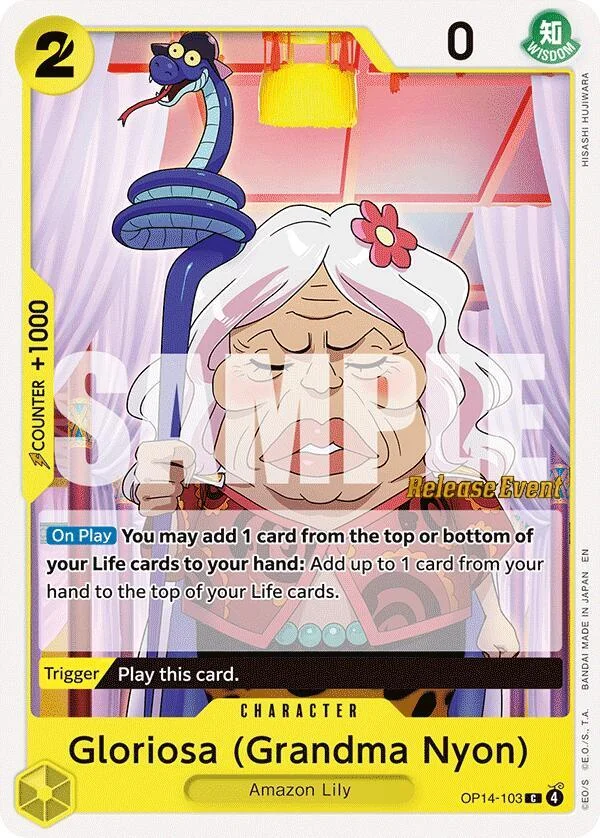 Gloriosa, The Azure Sea's Seven Release Event Cards OP14-103