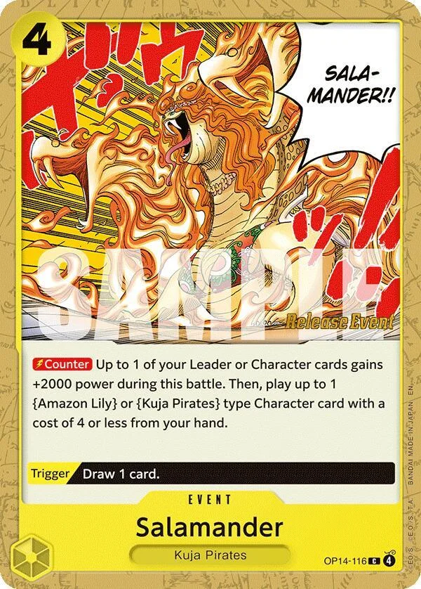 Salamander, The Azure Sea's Seven Release Event Cards OP14-116