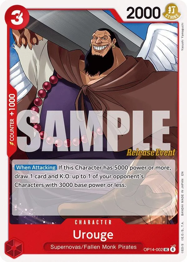 Urouge, The Azure Sea's Seven Release Event Cards OP14-002