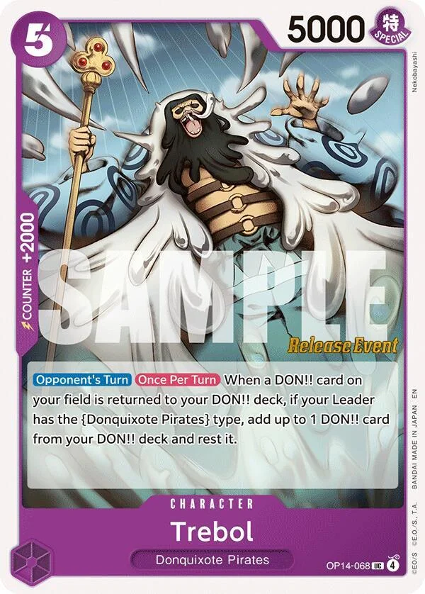 Trebol, The Azure Sea's Seven Release Event Cards OP14-068