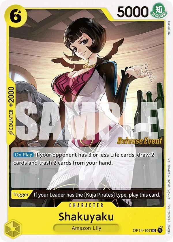 Shakuyaku, The Azure Sea's Seven Release Event Cards OP14-107