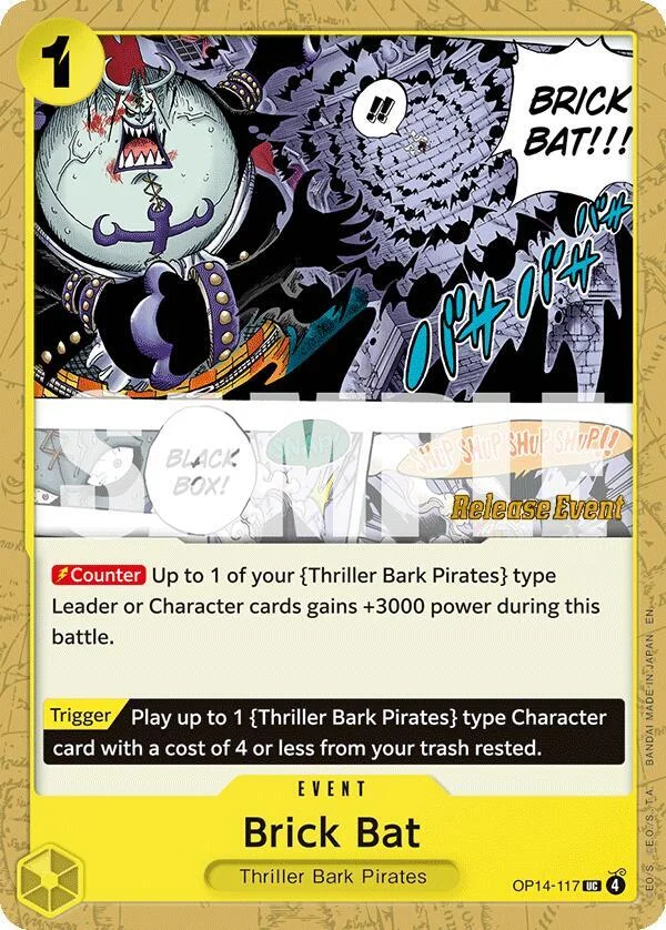 Brick Bat, The Azure Sea's Seven Release Event Cards OP14-117