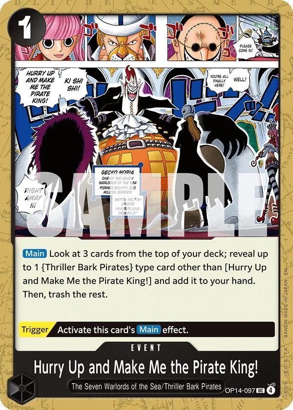 Hurry Up and Make Me the Pirate King!, The Azure Sea's Seven OP14-097