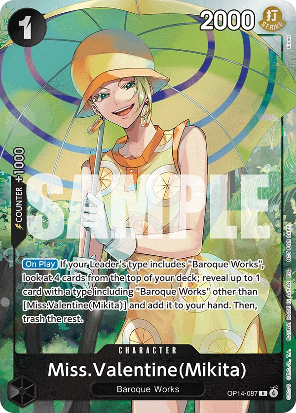 Miss.Valentine(Mikita), The Azure Sea's Seven OP14-087