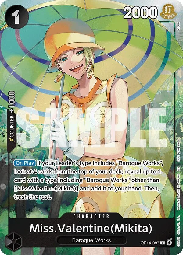 Miss.Valentine(Mikita), The Azure Sea's Seven OP14-087