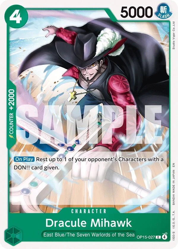 Dracule Mihawk, Adventure on Kami's Island OP15-027