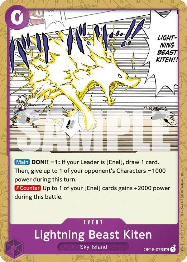 Lightning Beast Kiten, Adventure on Kami's Island OP15-076