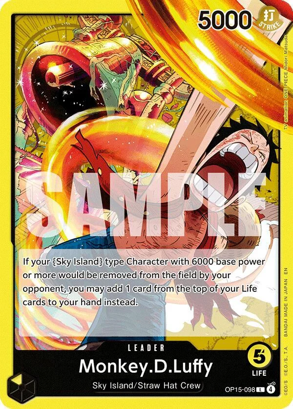 Monkey.D.Luffy, Adventure on Kami's Island OP15-098