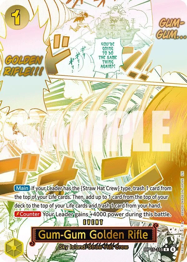 Gum-Gum Golden Rifle, Adventure on Kami's Island OP15-116