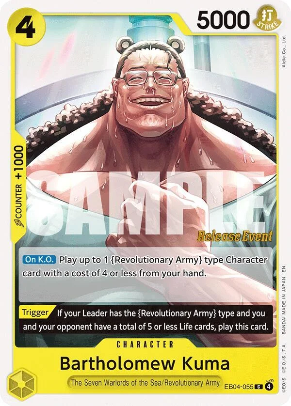 Bartholomew Kuma, Adventure on Kami's Island Release Event Cards EB04-055