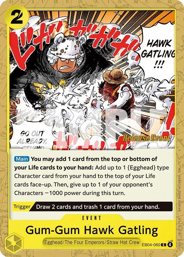 Gum-Gum Hawk Gatling, Adventure on Kami's Island Release Event Cards EB04-060