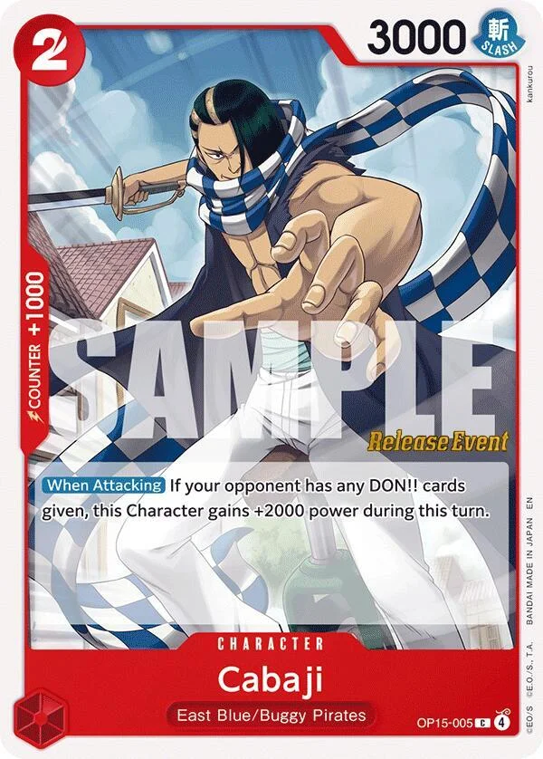 Cabaji, Adventure on Kami's Island Release Event Cards OP15-005