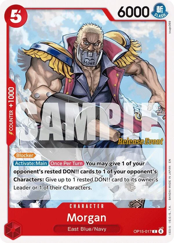 Morgan, Adventure on Kami's Island Release Event Cards OP15-017