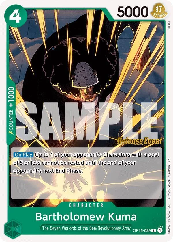 Bartholomew Kuma, Adventure on Kami's Island Release Event Cards OP15-029