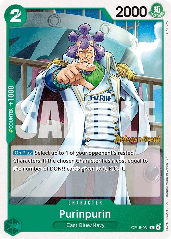Purinpurin, Adventure on Kami's Island Release Event Cards OP15-031