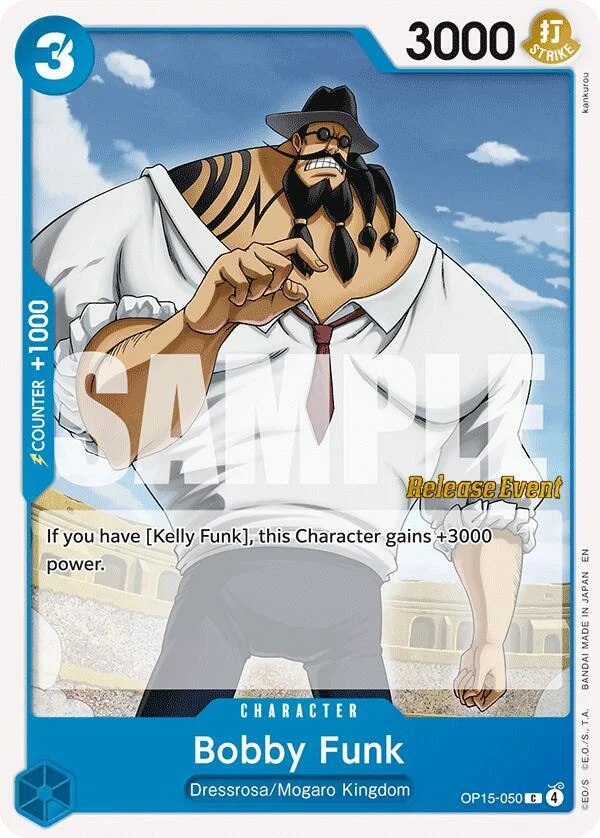 Bobby Funk, Adventure on Kami's Island Release Event Cards OP15-050