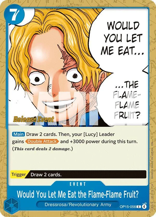 Would You Let Me Eat the Flame-Flame Fruit?, Adventure on Kami's Island Release Event Cards OP15-056