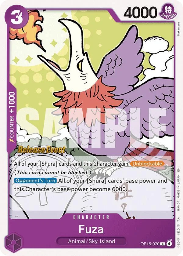 Fuza, Adventure on Kami's Island Release Event Cards OP15-070