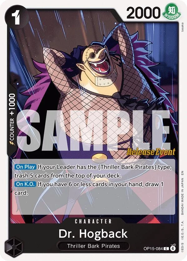 Dr. Hogback, Adventure on Kami's Island Release Event Cards OP15-084