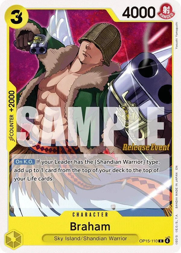 Braham, Adventure on Kami's Island Release Event Cards OP15-110