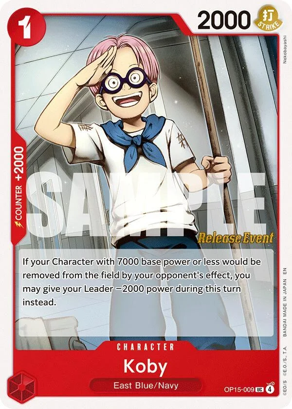 Koby, Adventure on Kami's Island Release Event Cards OP15-009
