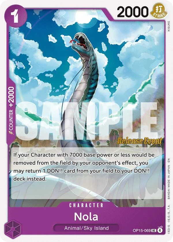 Nola, Adventure on Kami's Island Release Event Cards OP15-069