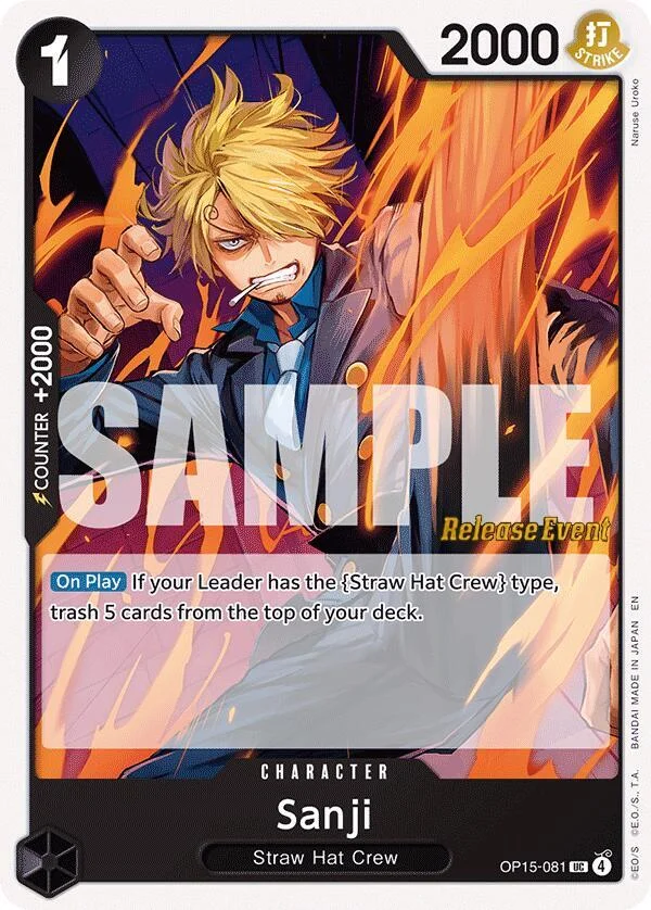 Sanji, Adventure on Kami's Island Release Event Cards OP15-081