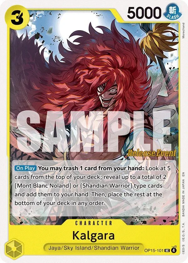 Kalgara, Adventure on Kami's Island Release Event Cards OP15-101