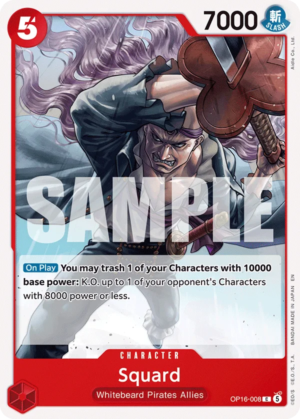 Squard, The Time of Battle Release Event Cards OP16-008