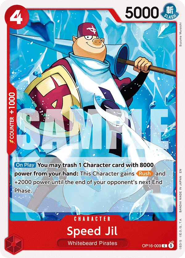 Speed Jil, The Time of Battle Release Event Cards OP16-009