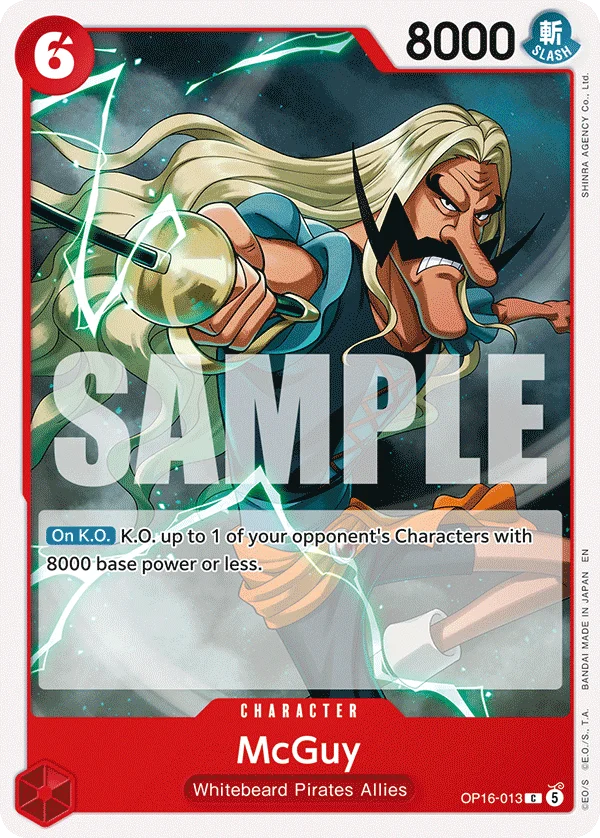 McGuy, The Time of Battle Release Event Cards OP16-013