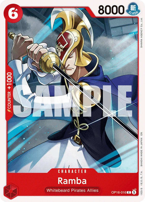 Ramba, The Time of Battle Release Event Cards OP16-016