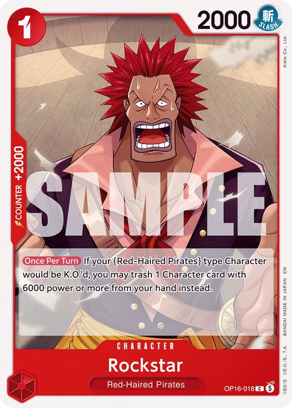 Rockstar, The Time of Battle Release Event Cards OP16-018