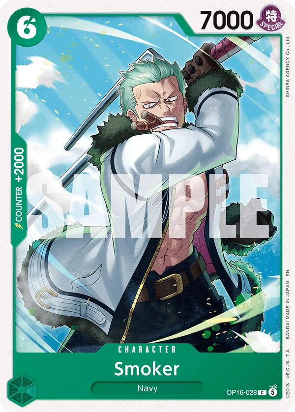 Smoker, The Time of Battle Release Event Cards OP16-028