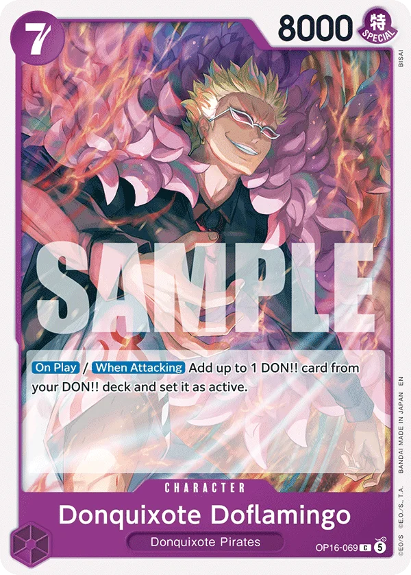 Donquixote Doflamingo, The Time of Battle Release Event Cards OP16-069
