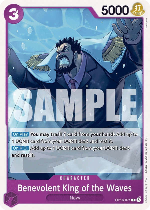 Benevolent King of the Waves, The Time of Battle Release Event Cards OP16-071