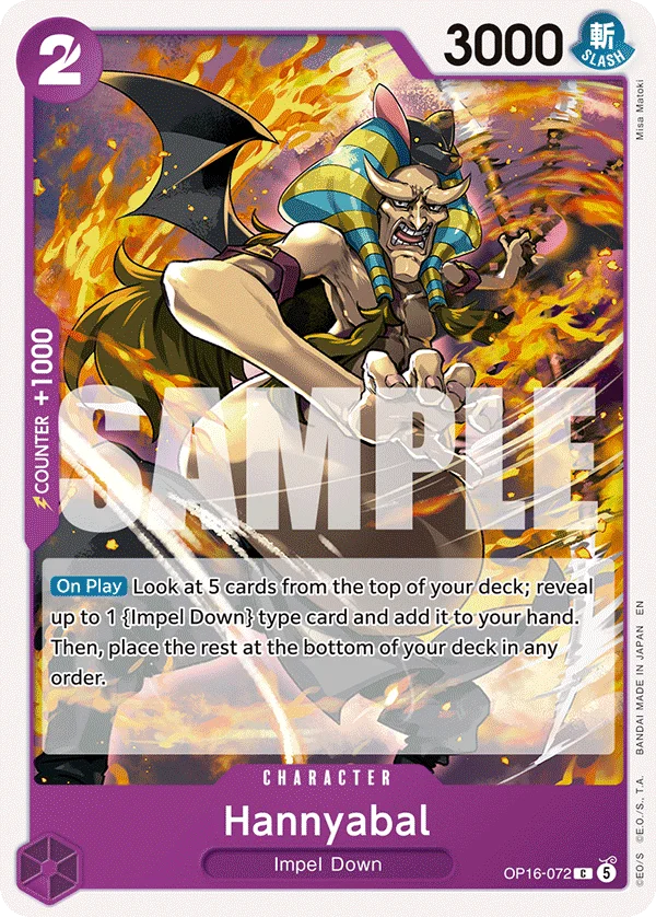 Hannyabal, The Time of Battle Release Event Cards OP16-072