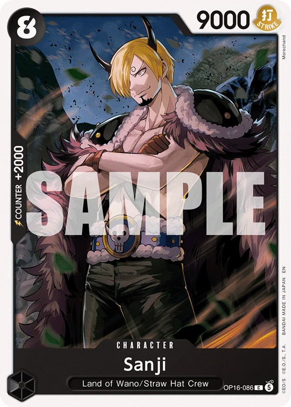 Sanji, The Time of Battle Release Event Cards OP16-086