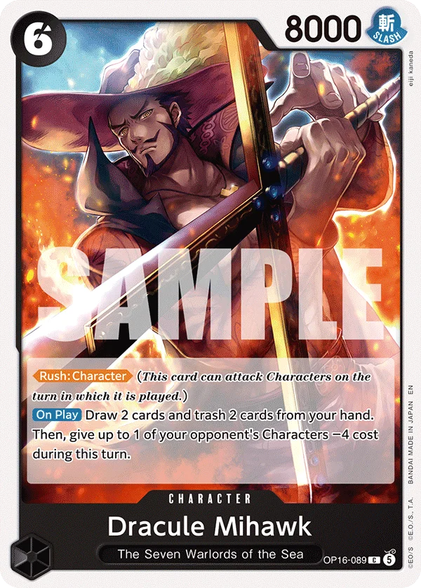 Dracule Mihawk, The Time of Battle Release Event Cards OP16-089