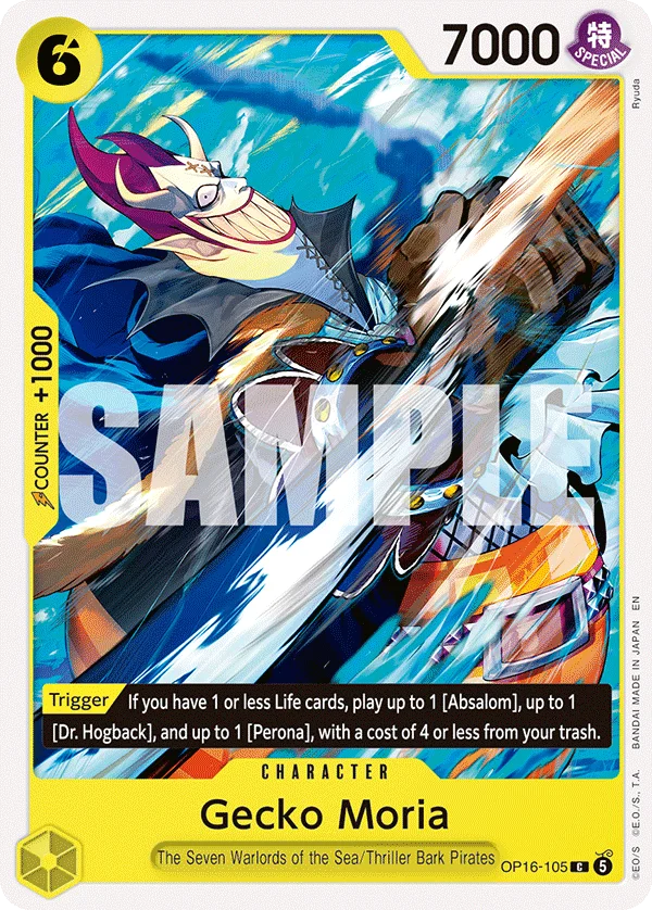 Gecko Moria, The Time of Battle Release Event Cards OP16-105